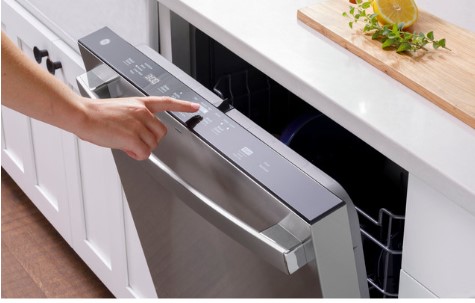 How do you start a GE dishwasher without the start button