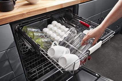 Kitchenaid dishwasher filling with water but not spraying