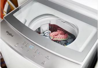 whirlpool washer stopped working full of water