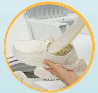 how to wash hey dude shoes in washing machine
